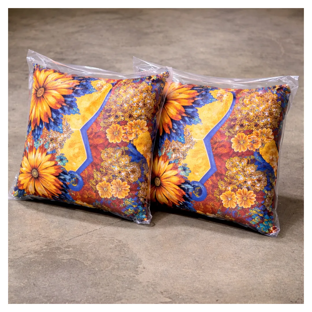 02 Oreillers basique avec motif PH2  de dimenssions  50x70 cm