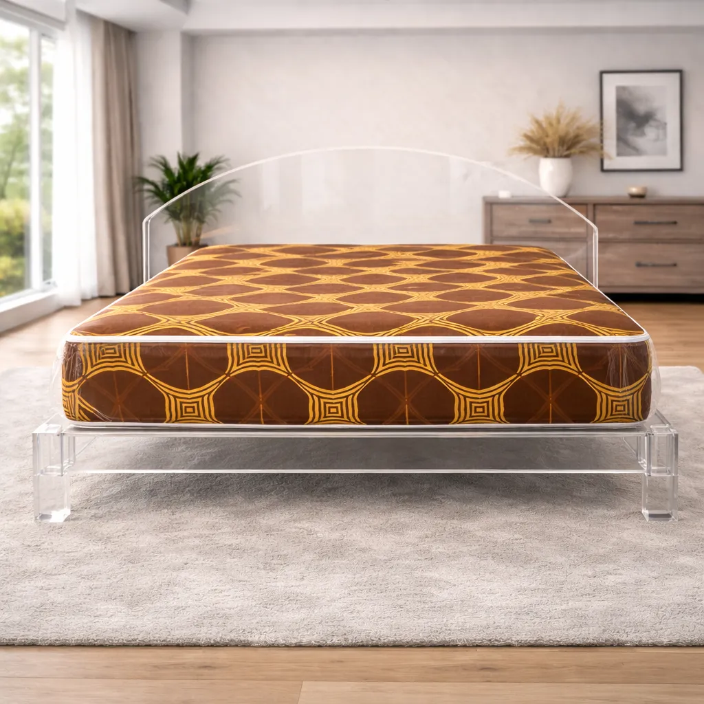 Matelas 2 Places Confort Design Marron & Or – Haute Résilience – Soutien Ferme