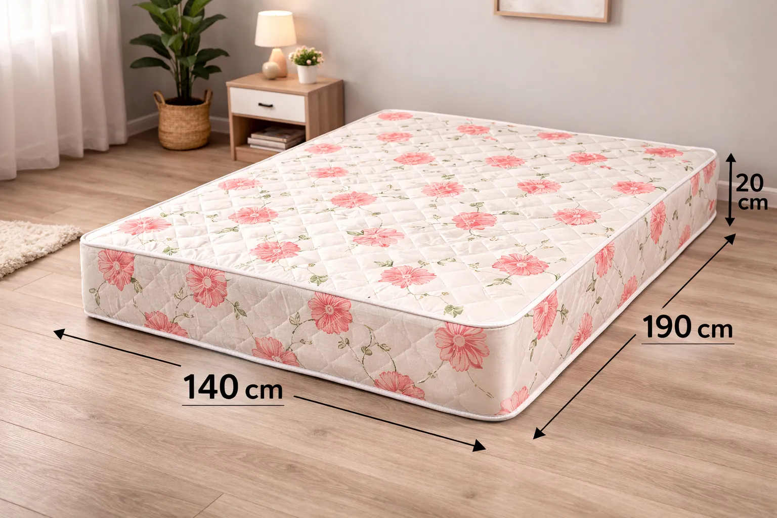 MATELAS ADDICT AVEC MOTIF FLEURIE - 02 PLACES