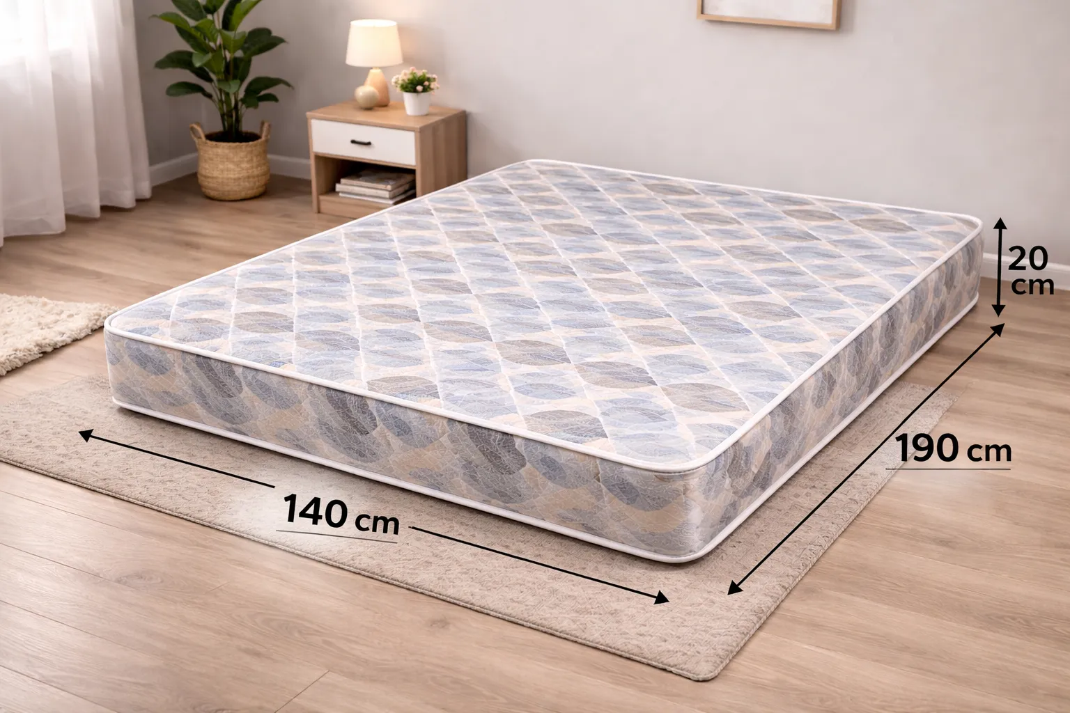 MATELAS ADDICT AVEC MOTIF FLEURIE SOBRE - 02 PLACES