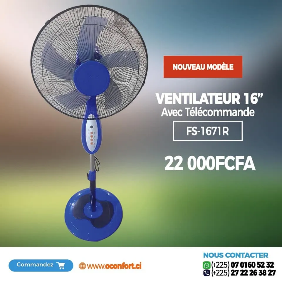 Ventilateur avec commande
