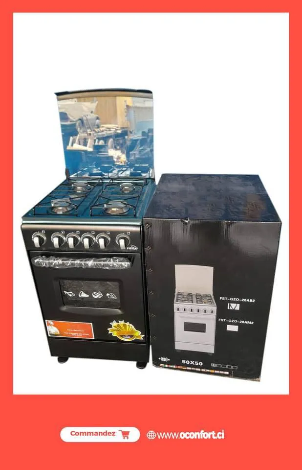 Gazinière 4 feux et 2 fours