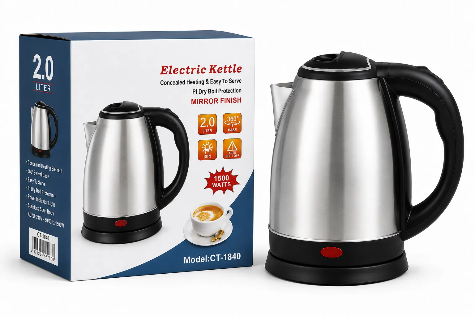 Bouilloire Électrique 2L Premium