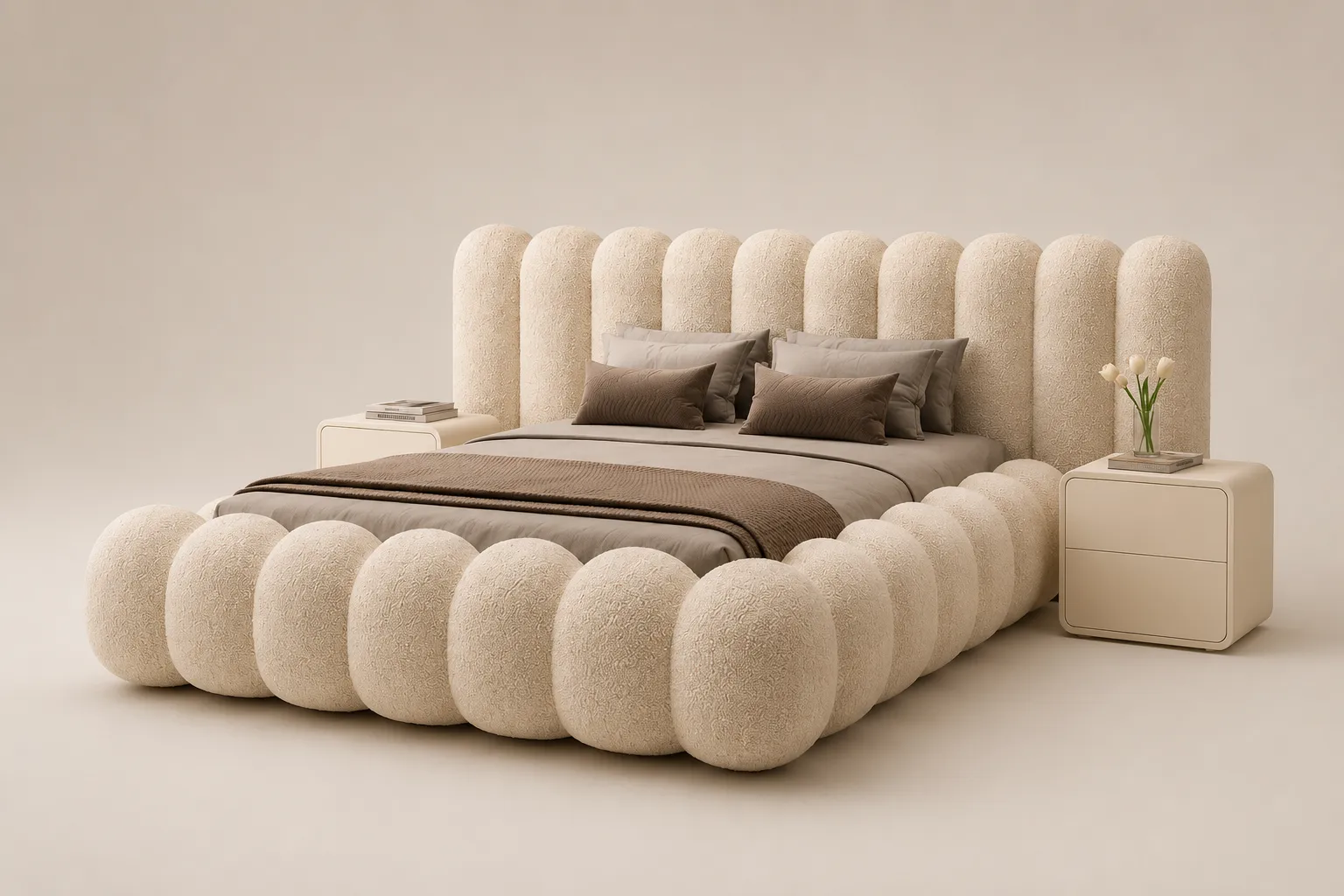 Lit Nuage Cocoon Beige Premium
