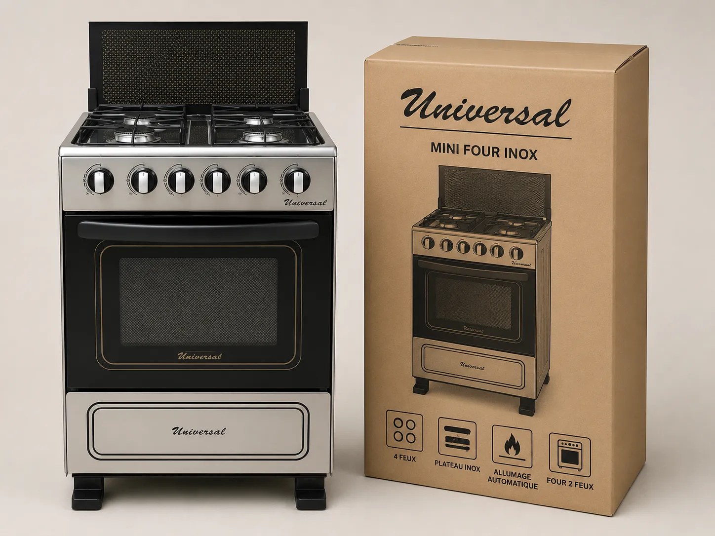 Cuisinière Universal – Élégance Inox & Performance au Quotidien