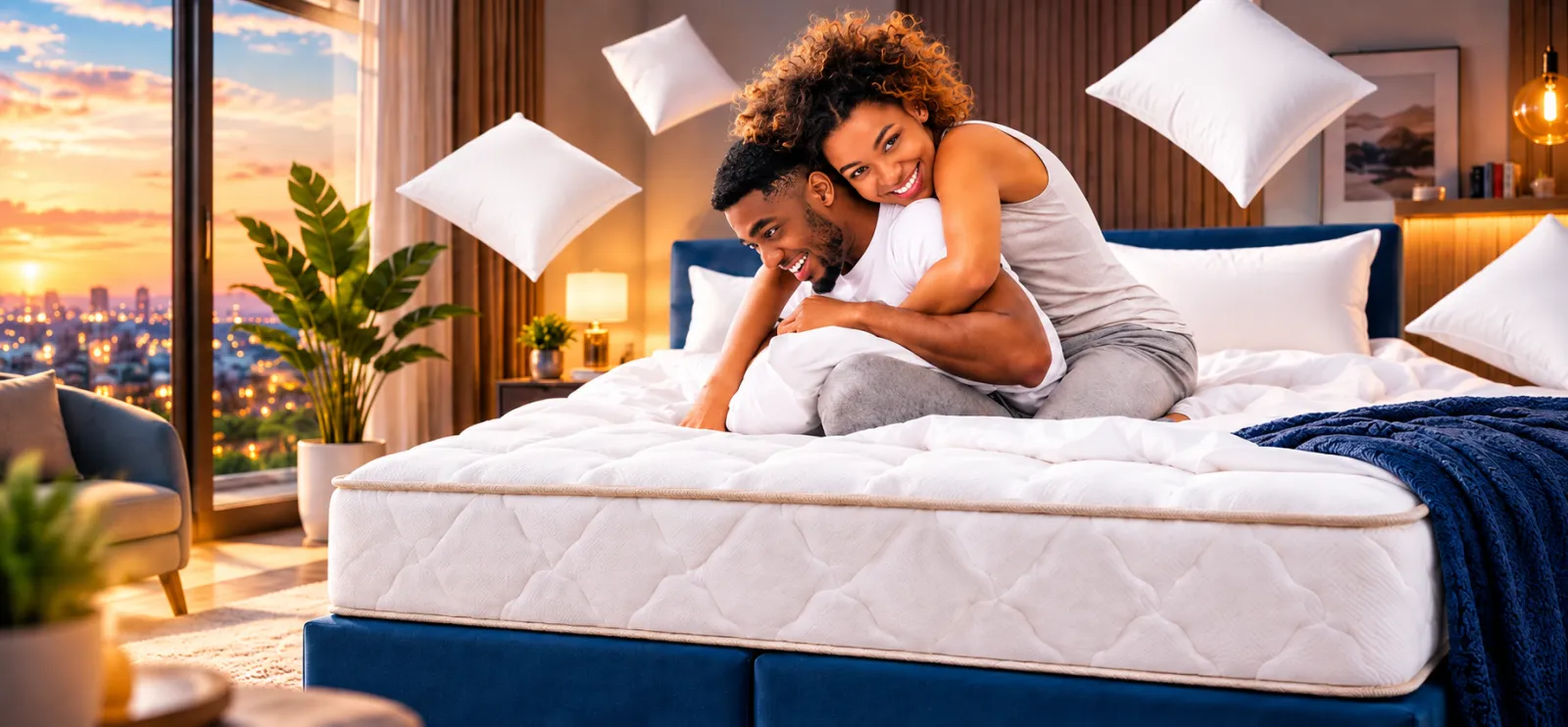 Même à deux : ce couple est heureux sur le Matelas Addict